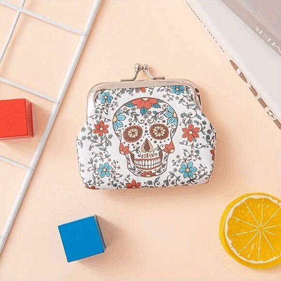 Day of The Dead Sugar Skull Coin Purse - Picture 1 of 3
